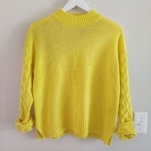 Tribekka 44 yellow mock neck sweater